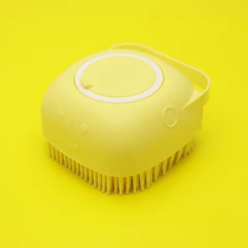 Pet Grooming Bath and Massage Brush with Soap and Shampoo Dispenser