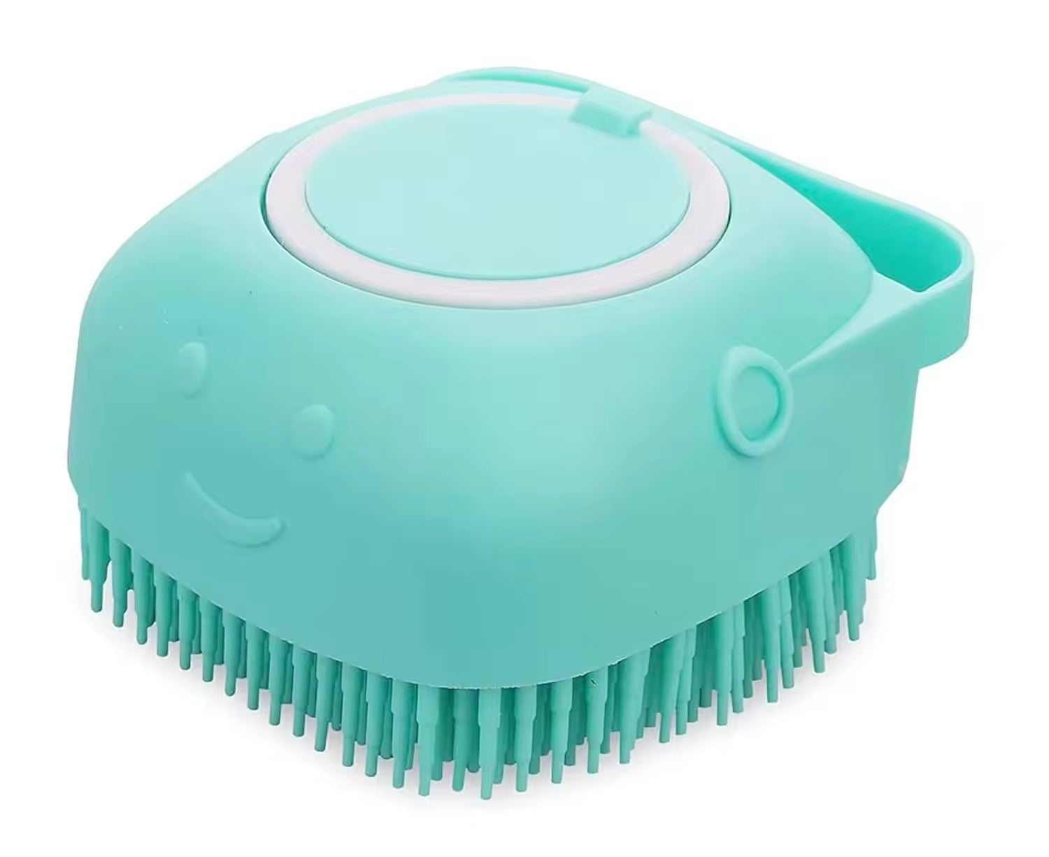 Pet Grooming Bath and Massage Brush with Soap and Shampoo Dispenser