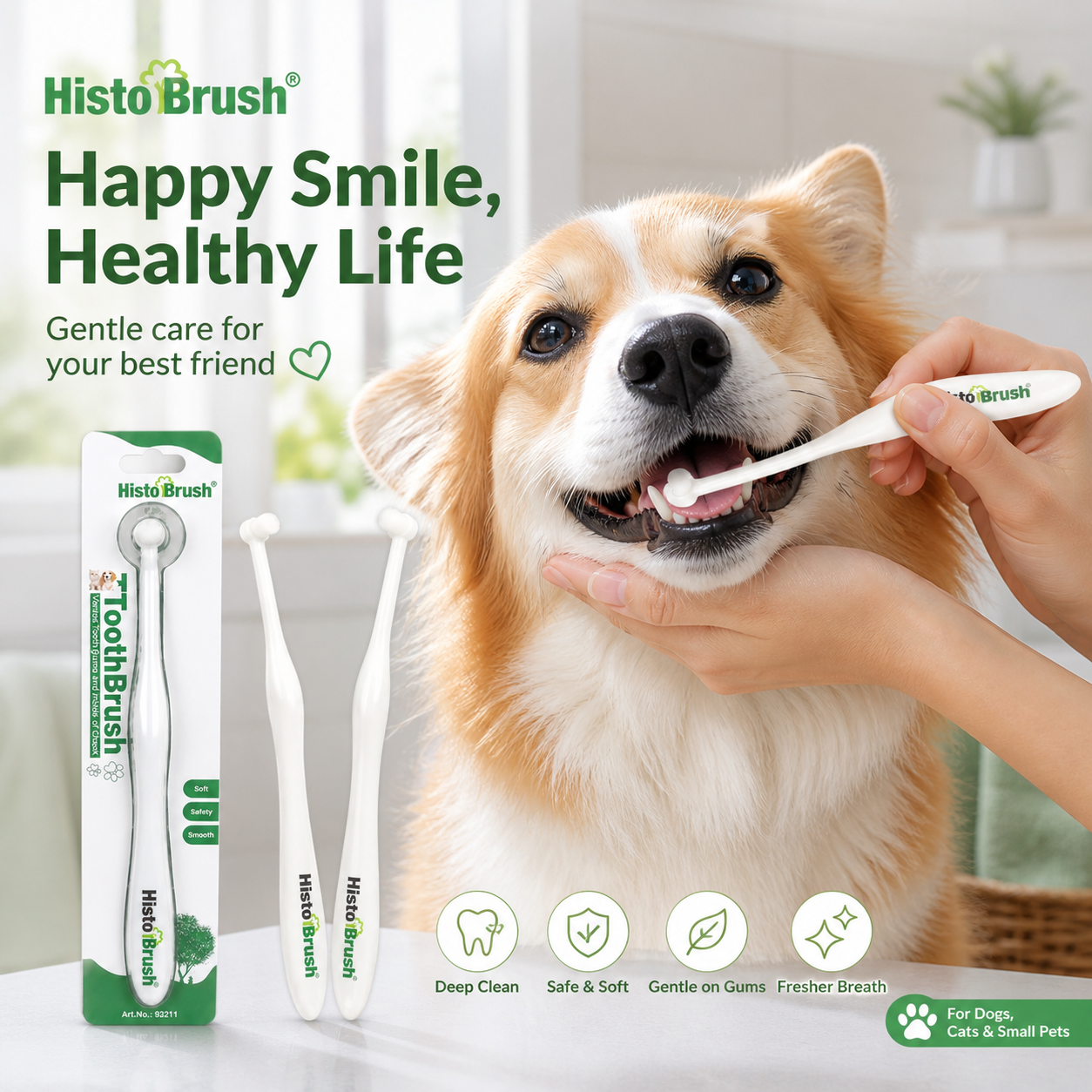 Pet Toothbrush Soft Fine Bristles 0.10mm