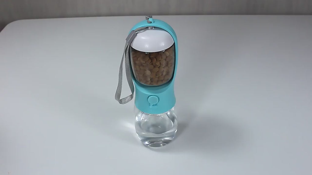 2-in-1 Portable Pet Water Bottle + Food Dispenser